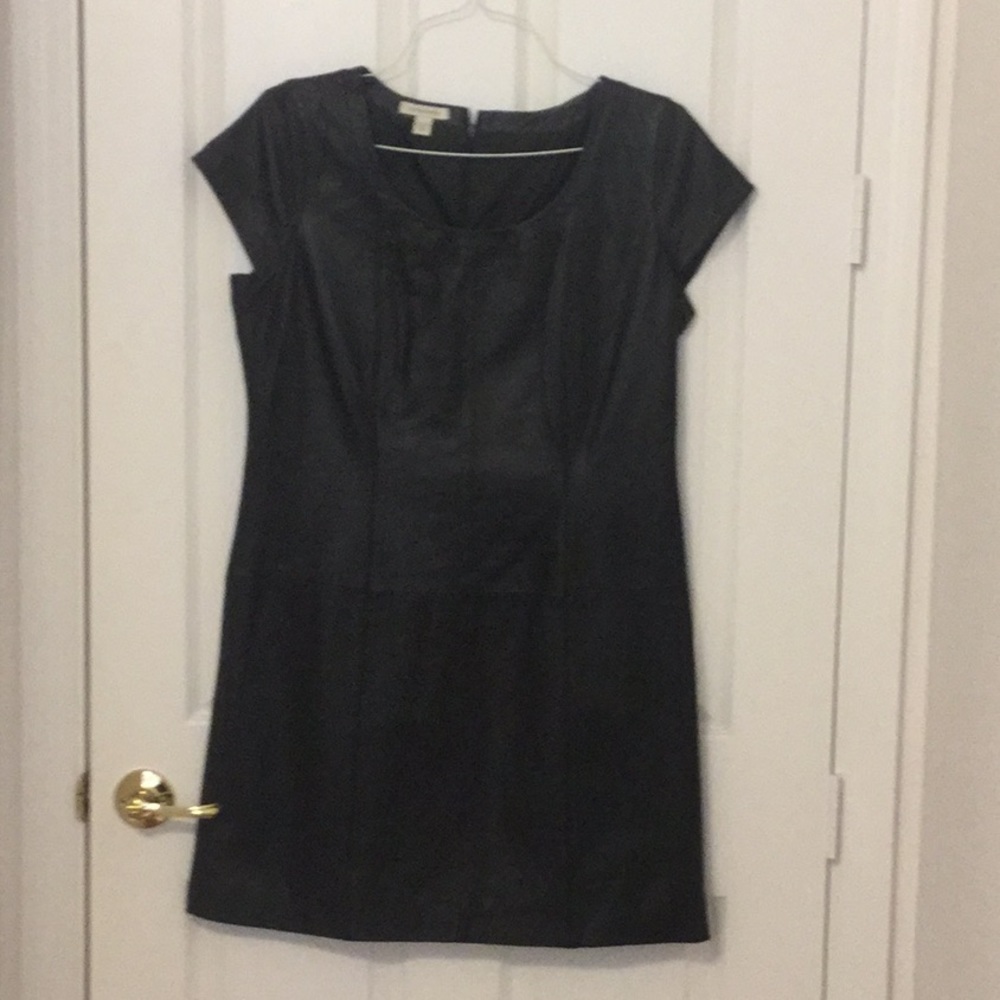 Boston Proper Black Leather Dress